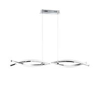 Wofi 7152.02.01.6000 A lampe suspension, métal, 25 Watts, intégré, chromé, 100.5 x 15 x 150 cm