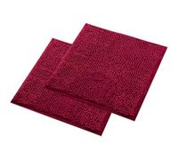 WohnDirect Lot de 2 tapis de bain - Baie - 45 x 45 cm - Antidérapant et lavable - Tapis de salle de bain, tapis de WC