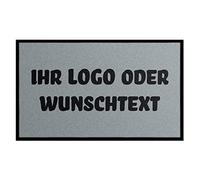 WohnDirect Paillasson personnalisable I Cadeau avec votre nom/image/logo I Grand choix (60 x 85 cm) Gris