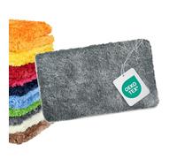 WohnDirect Tapis de Bain 50 x 80 cm, Microfibre à Poils Longs 4 cm, antidérapant, Absorbant à séchage Rapide, Lavable en Machine, Compatible Chauffage au Sol, Gris