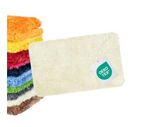 WohnDirect Tapis de Bain 50 x 80 cm, Microfibre à Poils Longs 4 cm, antidérapant, Absorbant à séchage Rapide, Lavable en Machine, Compatible Chauffage au Sol, Crème