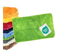 WohnDirect Tapis de Bain 60 x 100 cm, Microfibre à Poils Longs 4 cm, antidérapant, très Absorbant et séchage Rapide, Lavable en Machine, Compatible Chauffage au Sol, Vert