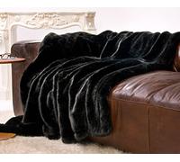 Wohnen & Accessoires GmbH & Co. KG Couverture en fourrure synthétique Zobel - Noir - 150 x 200 cm jusqu'à XXL - Couverture en fausse fourrure - Aspect fourrure (260 x 300 cm)
