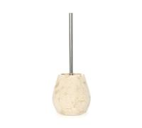 wohnfreuden Porte-brosse en pierre naturelle en marbre crème 15 cm avec brosse