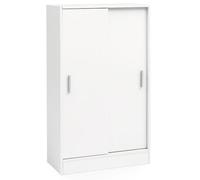 WOHNLING Armoire de Classement 60x28,5x107,5 cm Bois Blanche | armoire polyvalente résistant aux rayures grâce à la mélamine, armoire de bureau rangement, commode pour bureau et entrée