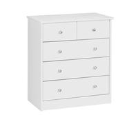 WOHNLING Chest Blanc 60 x 70 x 35 cm Bahut Bahut avec 5 tiroirs Nouveaux