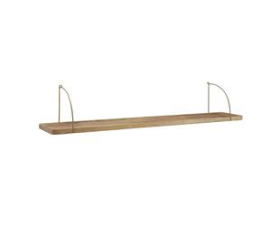 WOHNLING Étagère Mur. 100x22x25 cm Manguier Massif Métal, Étagère Suspendue | étagère flottante industriel, étagère murale massive pour livres et déco, fait main, chaque étagère est unique