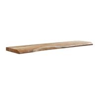 WOHNLING Étagère Mur. 120 cm Acacia Massif Bord Naturel, Étagère Flottante | étagère murale rustique au style campagne, étagère suspendue pour livres et déco, fait main, chaque étagère est unique