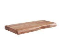 WOHNLING Étagère Murale 40 cm Acacia Massif Bord Naturel, Étagère Flottante | étagère murale rustique au style campagne, étagère suspendue pour livres et déco, fait main, chaque étagère est unique
