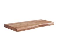 WOHNLING Étagère Murale 60 cm Bois Massif Acacia Étagère Suspendue Rustique | Etagère en Bois véritable pour Le Mur - Capacité de Charge maximale 15 kg
