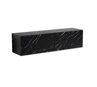 WOHNLING Meuble TV Suspendu 120 cm Lowboard Aspect Marbre Noir Commode TV Mural