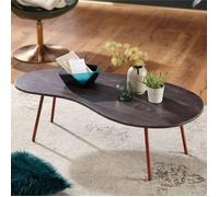 WOHNLING table basse 122x34,5x63 cm table table en acacia table table de rein en métal