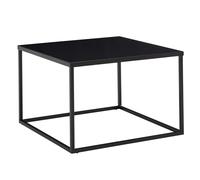 Table basse carrée industrielle en métal noir WOHNLING - 60x60x40cm