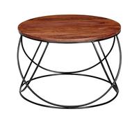 WOHNLING table basse bois massif 60 cm table de salon table basse table ronde bois