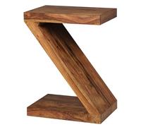 WOHNLING Table d'appoint 44x30x59 cm Sheesham Massif Forme S, Table Basse