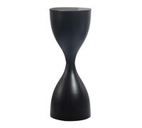 WOHNLING Table d'appoint Noire 23cm Métal Verre Rond - Table d'appoint Design Fer - Table de Salon Moderne - Table Basse Élégante Fait Main