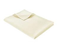 WOHNWOHL® Couverture légère en piqué gaufré - 2200 x 240 cm - Crème