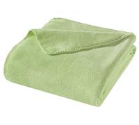 WOHNWOHL Plaid Bien, Coton, Vert Clair, 200 x 150 cm