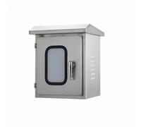 Woideklu Armoire de Contrôle Extérieure Armoire Électrique Boîtier Étanche Coffret Industriel Boîtier de Commande en Inox 201 avec Fenêtre de Supervision Porte, 500 400 200