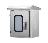 Woideklu Armoire de Contrôle Extérieure Armoire Électrique Boîtier Étanche Coffret Industriel Boîtier de Commande en Inox 201 avec Fenêtre de Supervision Porte, 400 300 250