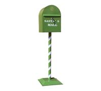 Woideklu Boîte aux Lettres de Noël en Métal Boîte Postale Décorative Modèle sur Pied Boîte aux Lettres de Comptoir Latch Ouvrable Convient aux, Vert