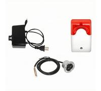 Woideklu Fuite d’Eau Câble 12V | Autonome, LED Lumineuse Déborment d'eau Sirène, pr Aquarium, Salle s Machines, Entrepôt , Volume Réglable