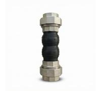 Woideklu Joint de Vibration en Caoutchouc Coupleur d'Expansion Flexible Raccord en Ligne Inox 304 et Caoutchouc Amortissement de Chocs et Vibrations Adapté aux, DN50 2 Pouces 220mm