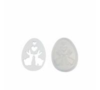 Woideklu Moule en Silicone pour Pâques Moule Résine Moule Œuf Moule Lampe Moule Artisanat Flexible Antidéchirure Détails Précis avec Base et Panneaux, Panneau Œufs 5
