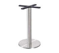 Woideklu Piètement Table en Acier Inoxydable Brossé Robuste Base Table Colonne Cylindrique Résistant à la pr Aménageurs Commerciaux, Bar
