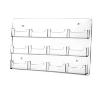 Woideklu Porte-cartes de Visite, Organiseur de Cartes, Rangement Mural pour La Maison et Le Bureau, Présentoir pour Brochures et Stickers. , 12 Poches