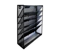 Woideklu Porte-documents Mural En Métal, Plateau à Documents, Porte-revues Vertical, Organiseur Suspendu avec Panneaux D'étiquettes pour Bureau, école, Mai, Noir