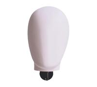 Woideklu Présentoir Mural pour Tête de Mannequin, Support pour Perruques, Porte-chapeaux avec Base Métallique Stable En Fibre de Verre et Fer pour Le Rangement, blanc