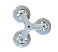 Woideklu Roue de Caddie de Course Roulettes Caster Roulette de Trolley Remplacement en Alliage d'Aluminium et TPE Rotation 360° Marche Silencieuse Montage, Tirage Plat Vert Aube