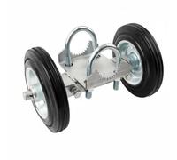 Woideklu Roulette de Porte Coulissante Chariot de Roulettes Support de Guidage Double Étrier de Serrage Acier et Caoutchouc Antidérapant Maintien la Du Portail, 6 Pouces