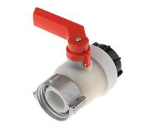 Woideklu Vanne à Bille IBC à Raccord Fileté, Vanne pour Réservoir de 1000 L, en PEHD, Mécaniquement Stable, pour Systèmes de Transport de Liquides Industriels