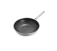 GreenPan APEX Wok Hybride Inox Antiadhésif, 28 cm, Tri-Ply Thermobond Céramique Sans PFAS, Compatible Induction, Passe au Four 220 °C, Lave-Vaisselle, Argent
