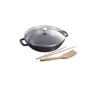 Staub Wok rond noir 30cm fonte