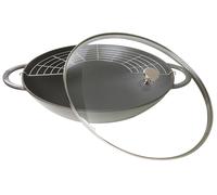 Wok 37 cm, gris graphite, fonte, Staub