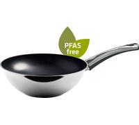 Wok à manche 28 cm, acier inoxydable, poli - Injoy® sans PFAS