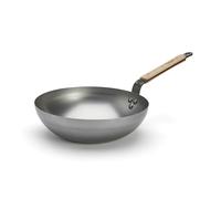 Wok MINERAL B BOIS 28 cm, argent, acier, de Buyer