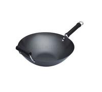 World Of Flavours Oriental Carbon Steel 36cm Non-Stick Phenolic Handled Wok