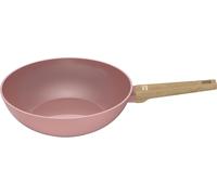 Wok Arthur Martin AM4944, Ø 28 cm, Tous feux dont induction, Revêtement céramique, Rose