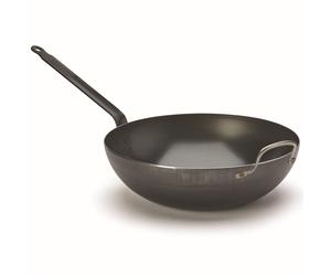 Wok BLUE CARBON 32 cm, bleu acier, de Buyer