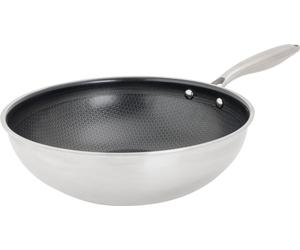 Wok Cosy & Trendy Hexapro, Ø24 cm, Acier Inoxydable, Anti-adhésive, Tous Feux dont Induction