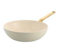 Wok crème Evolution 28 cm - Greenpan - Crème / Ivoire - Aluminium Crème / Ivoire