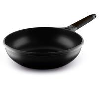 Wok de 28 cm, en aluminium avec revêtement antiadhésif et poignée amovible
