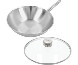 Wok Demeyere Apollo 7 avec couvercle en verre – Ø 30 cm