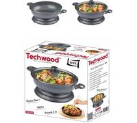 Wok électrique Noir 1500W Revêtement antiadhésif Contenance 3.6 L