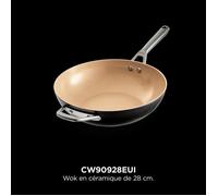 Wok en céramique - Ninja - ExtendedLife CW90928EUI - 28 cm sans couvercle - Sans PFAS ni PFOA - Garantie 5 ans