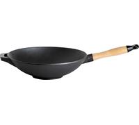 Wok en fonte avec poignée en bois Ø 30 cm